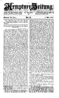 Kemptner Zeitung Mittwoch 2. März 1864