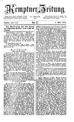 Kemptner Zeitung Samstag 5. März 1864