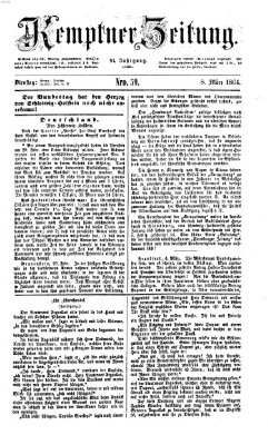 Kemptner Zeitung Dienstag 8. März 1864