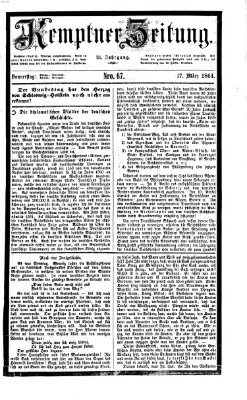 Kemptner Zeitung Donnerstag 17. März 1864