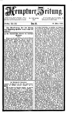 Kemptner Zeitung Samstag 19. März 1864