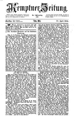 Kemptner Zeitung Samstag 30. April 1864