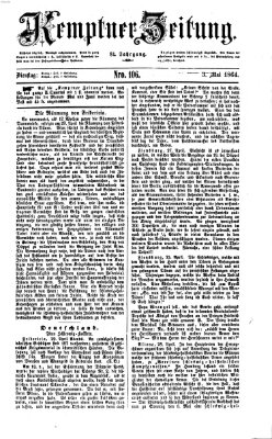 Kemptner Zeitung Dienstag 3. Mai 1864