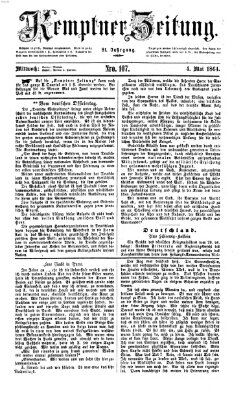 Kemptner Zeitung Mittwoch 4. Mai 1864