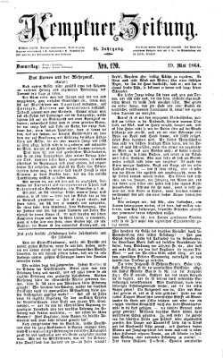 Kemptner Zeitung Donnerstag 19. Mai 1864