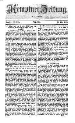 Kemptner Zeitung Samstag 21. Mai 1864