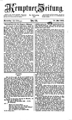 Kemptner Zeitung Donnerstag 26. Mai 1864