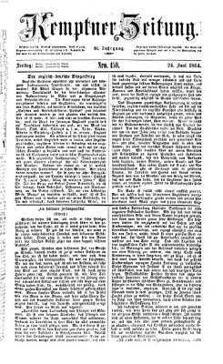 Kemptner Zeitung Freitag 24. Juni 1864