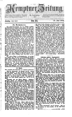 Kemptner Zeitung Samstag 25. Juni 1864