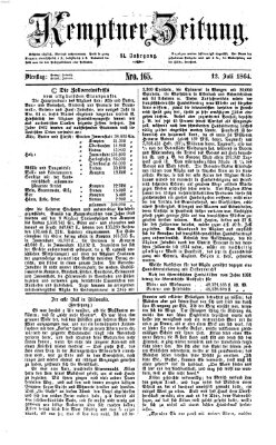 Kemptner Zeitung Dienstag 12. Juli 1864