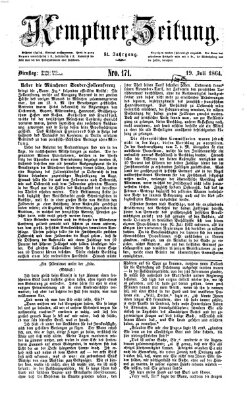 Kemptner Zeitung Dienstag 19. Juli 1864