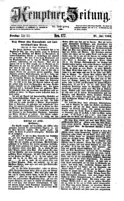 Kemptner Zeitung Dienstag 26. Juli 1864