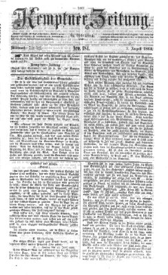 Kemptner Zeitung Mittwoch 3. August 1864