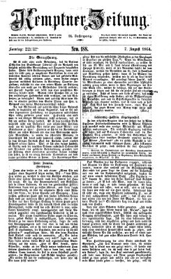 Kemptner Zeitung Sonntag 7. August 1864