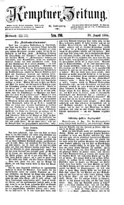 Kemptner Zeitung Mittwoch 10. August 1864