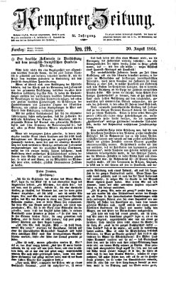 Kemptner Zeitung Samstag 20. August 1864