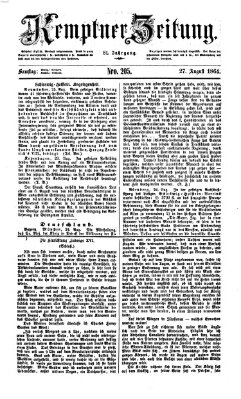 Kemptner Zeitung Samstag 27. August 1864