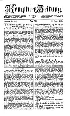 Kemptner Zeitung Sonntag 28. August 1864