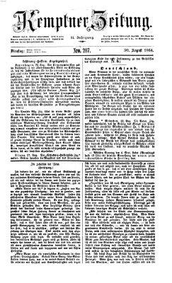 Kemptner Zeitung Dienstag 30. August 1864