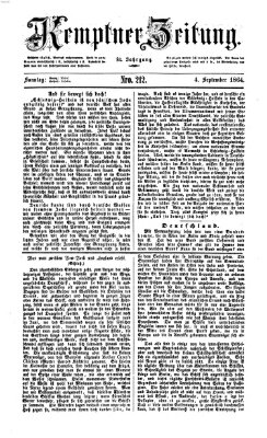 Kemptner Zeitung Sonntag 4. September 1864