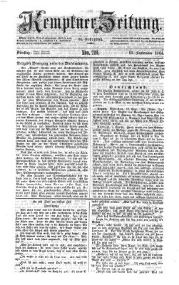 Kemptner Zeitung Dienstag 13. September 1864