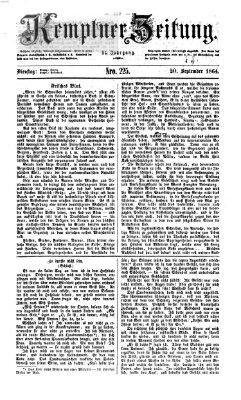 Kemptner Zeitung Dienstag 20. September 1864