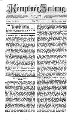 Kemptner Zeitung Freitag 30. September 1864