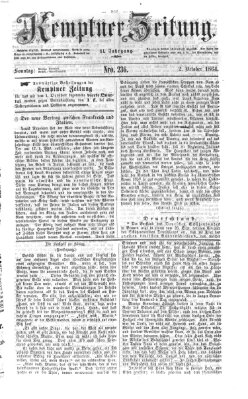 Kemptner Zeitung Sonntag 2. Oktober 1864