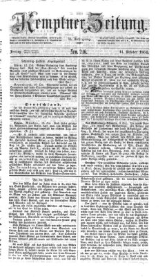 Kemptner Zeitung Freitag 14. Oktober 1864