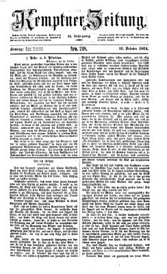 Kemptner Zeitung Sonntag 16. Oktober 1864