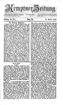 Kemptner Zeitung Dienstag 25. Oktober 1864