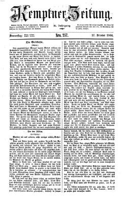 Kemptner Zeitung Donnerstag 27. Oktober 1864