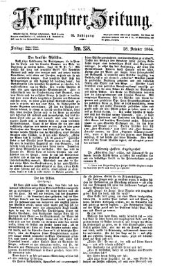 Kemptner Zeitung Freitag 28. Oktober 1864