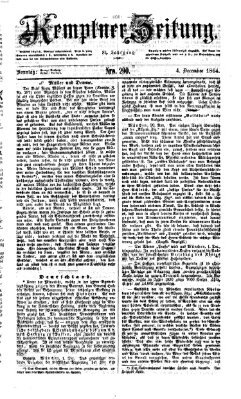 Kemptner Zeitung Sonntag 4. Dezember 1864