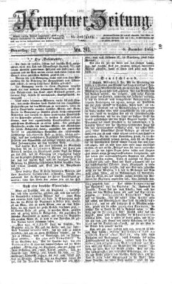 Kemptner Zeitung Donnerstag 8. Dezember 1864