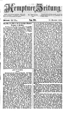 Kemptner Zeitung Mittwoch 14. Dezember 1864