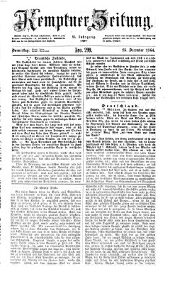 Kemptner Zeitung Donnerstag 15. Dezember 1864