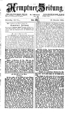 Kemptner Zeitung Donnerstag 22. Dezember 1864