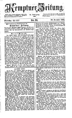 Kemptner Zeitung Donnerstag 29. Dezember 1864