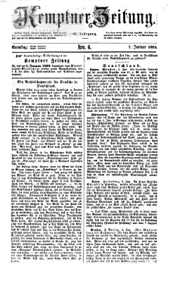 Kemptner Zeitung Samstag 7. Januar 1865