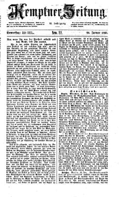 Kemptner Zeitung Donnerstag 26. Januar 1865