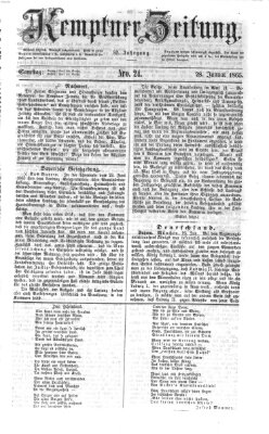 Kemptner Zeitung Samstag 28. Januar 1865