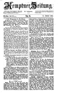 Kemptner Zeitung Dienstag 31. Januar 1865