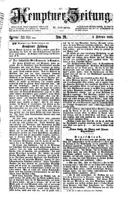 Kemptner Zeitung Freitag 3. Februar 1865