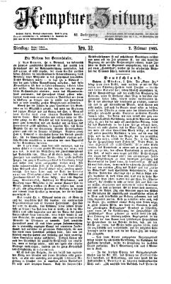 Kemptner Zeitung Dienstag 7. Februar 1865