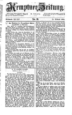 Kemptner Zeitung Mittwoch 15. Februar 1865