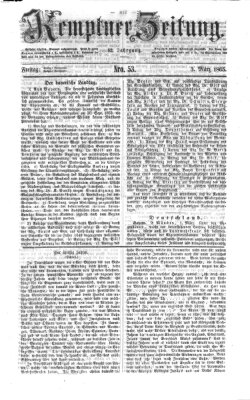 Kemptner Zeitung Freitag 3. März 1865