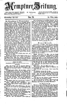 Kemptner Zeitung Donnerstag 23. März 1865