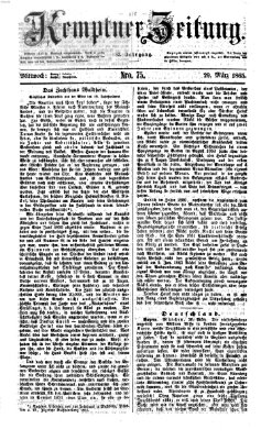 Kemptner Zeitung Mittwoch 29. März 1865