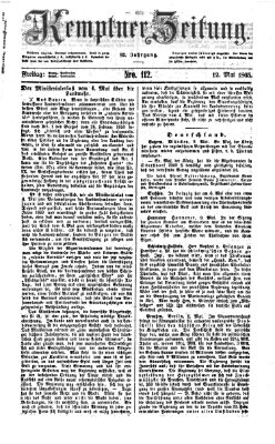 Kemptner Zeitung Freitag 12. Mai 1865